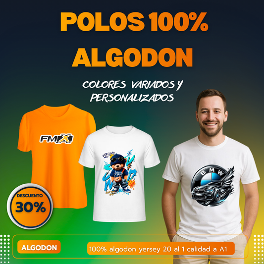 👕POLOS PERSONALIZADOS🎨 REGULAR FIT 100% ALGODON (  Calidad Premium )✅