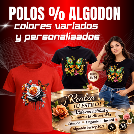 👚POLOS PERSONALIZADOS🎨  DAMA  REGULAR  FIT 100% ALGODON  🧶